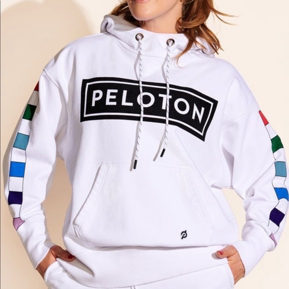 PELOTON | 2020 White Hoodie Worn Once Like New 100% Cotton